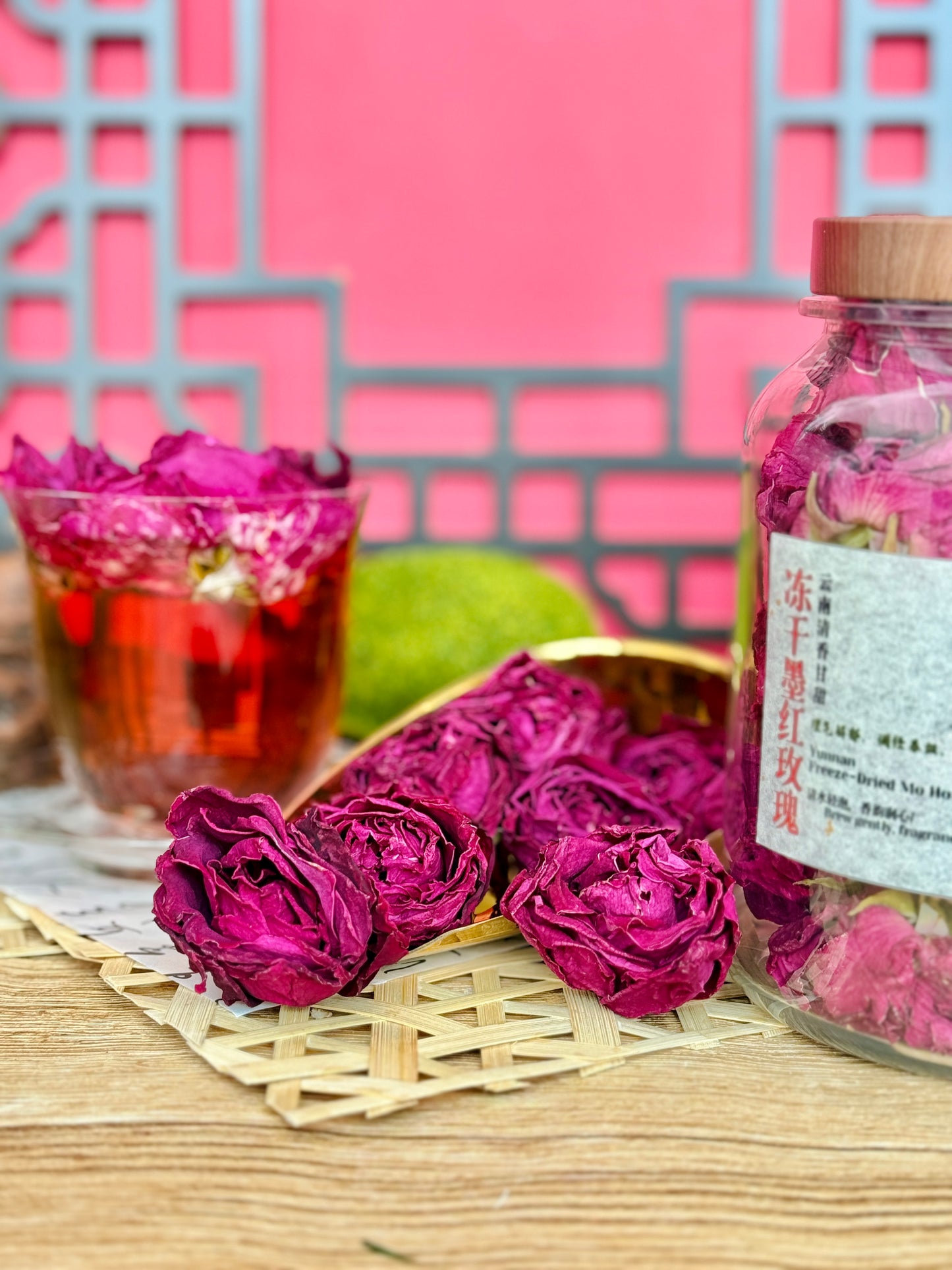 【冻干云南墨红玫瑰】Yunnan Freeze-Dried Mo Hong Rose【减龄水~玫瑰花中的花青素之王，堪称玫瑰界的爱马仕】