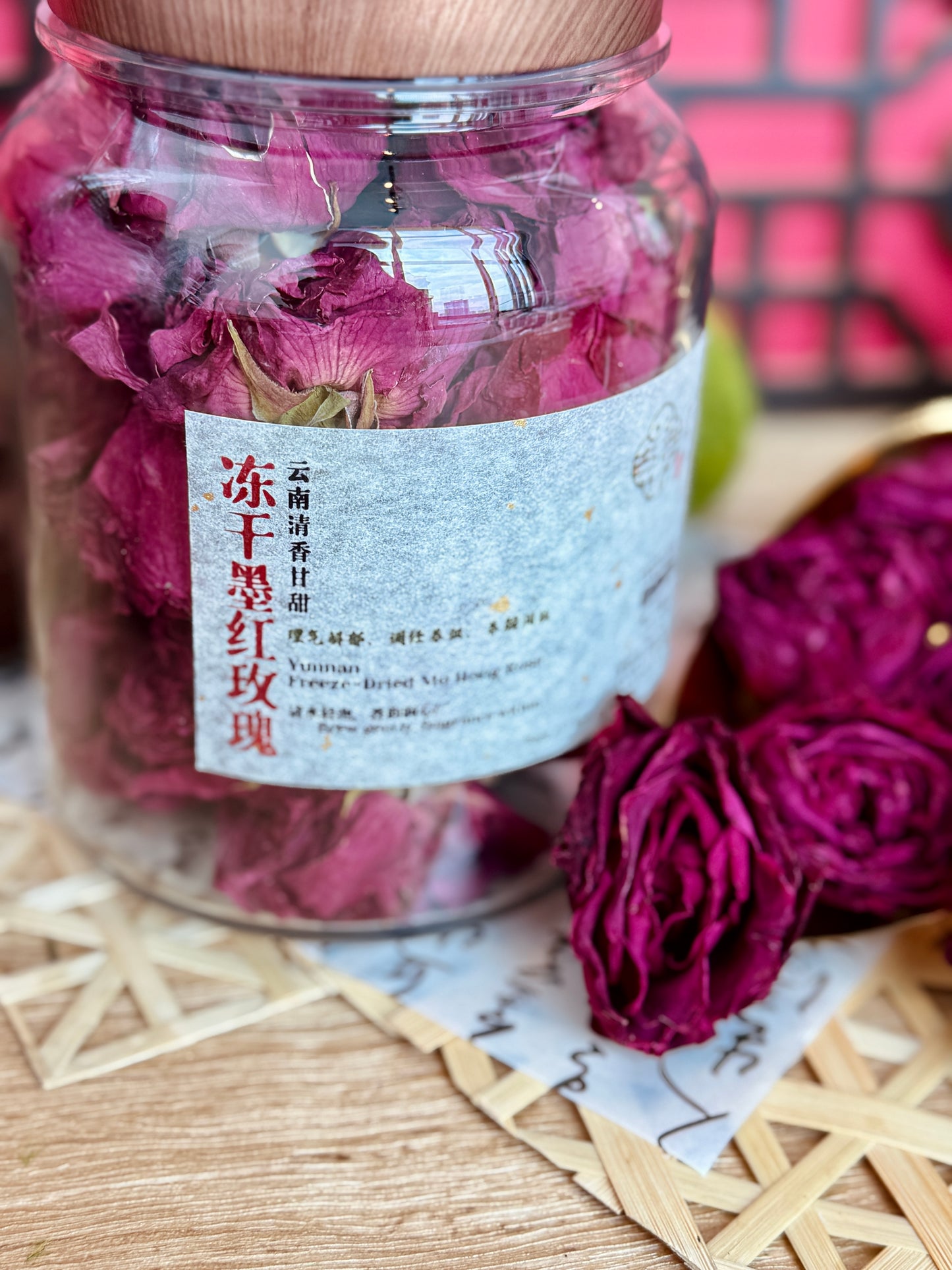 【冻干云南墨红玫瑰】Yunnan Freeze-Dried Mo Hong Rose【减龄水~玫瑰花中的花青素之王，堪称玫瑰界的爱马仕】
